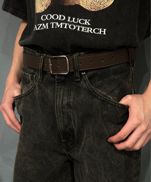 セール】【OKUOKU 0909】ベルト belt シルバーバックル ベルト