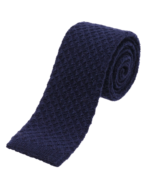 FRANCO BASSI（フランコバッシ）の「FRANCO BASSI / ニットソリッド（ネクタイ・メンズ・ベージュ/ブラウン/ワイン/ブルー/ネイビー・ONE SIZE）」の5枚目の写真