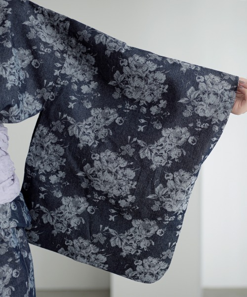 Callarus(カラルス)の「〔Callarus〕【浴衣】デニムジャガード浴衣+帯(2点セット)(浴衣・レディース・ネイビー系・フリー)」の19枚目の写真