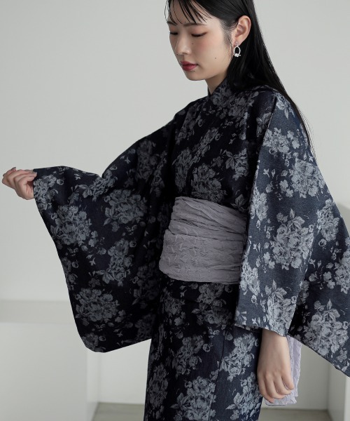Callarus(カラルス)の「〔Callarus〕【浴衣】デニムジャガード浴衣+帯(2点セット)(浴衣・レディース・ネイビー系・フリー)」の22枚目の写真