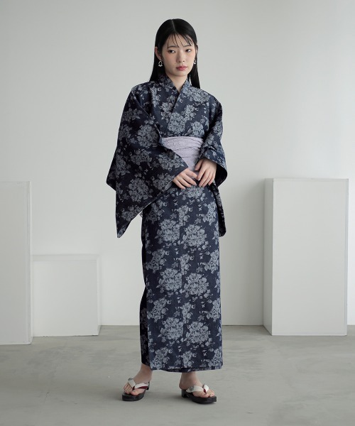 Callarus(カラルス)の「〔Callarus〕【浴衣】デニムジャガード浴衣+帯(2点セット)(浴衣・レディース・ネイビー系・フリー)」の16枚目の写真