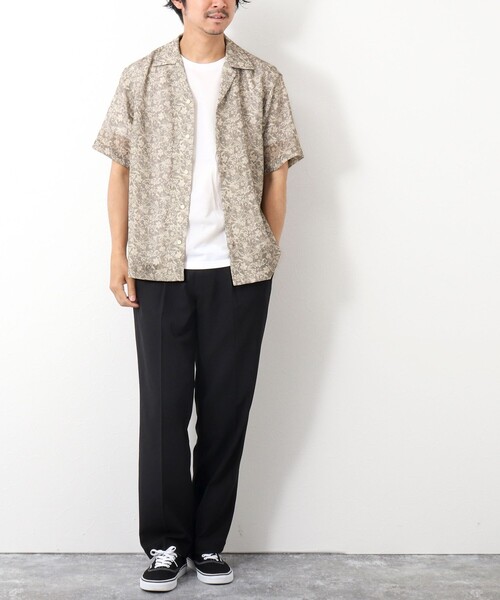 NOLLEY’S（ノーリーズ）の「総柄オープンカラーメッシュシャツ（シャツ/ブラウス・メンズ・ベージュ系その他/ホワイト系その他/オレンジ系その他/グレー系その他/ブラック系その他・S/L/M）」の10枚目の写真