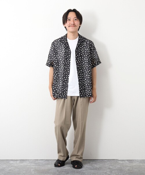 NOLLEY’S（ノーリーズ）の「総柄オープンカラーメッシュシャツ（シャツ/ブラウス・メンズ・ベージュ系その他/ホワイト系その他/オレンジ系その他/グレー系その他/ブラック系その他・S/L/M）」の17枚目の写真