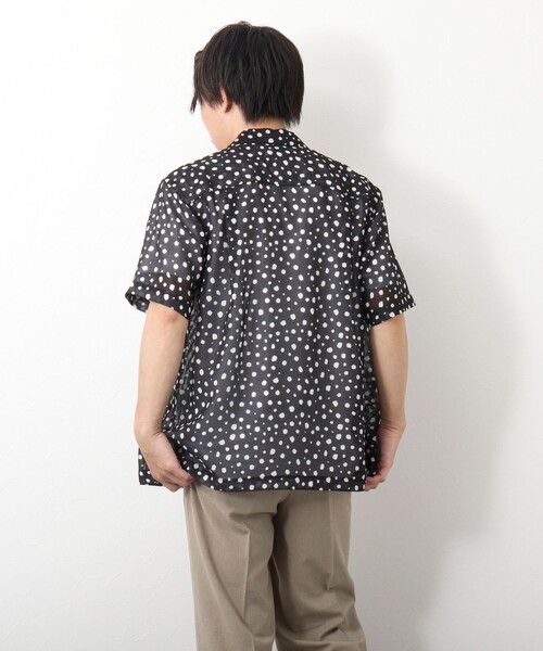 NOLLEY’S（ノーリーズ）の「総柄オープンカラーメッシュシャツ（シャツ/ブラウス・メンズ・ベージュ系その他/ホワイト系その他/オレンジ系その他/グレー系その他/ブラック系その他・S/L/M）」の19枚目の写真