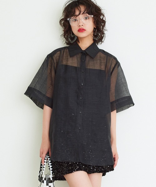 Narcissus（ナルシス）の「シアー半袖シャツ（シャツ/ブラウス）」 - WEAR