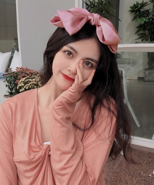 Miniministore（ミニミニストア）の「リボンカチューシャ レディース（カチューシャ・レディース・ブラック/グレー/ダークグリーン/ピンク/ワインレッド/イエロー/ネイビー・FREE）」の6枚目の写真