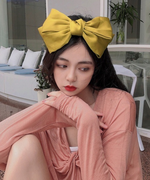 Miniministore（ミニミニストア）の「リボンカチューシャ レディース（カチューシャ・レディース・ブラック/グレー/ダークグリーン/ピンク/ワインレッド/イエロー/ネイビー・FREE）」の5枚目の写真