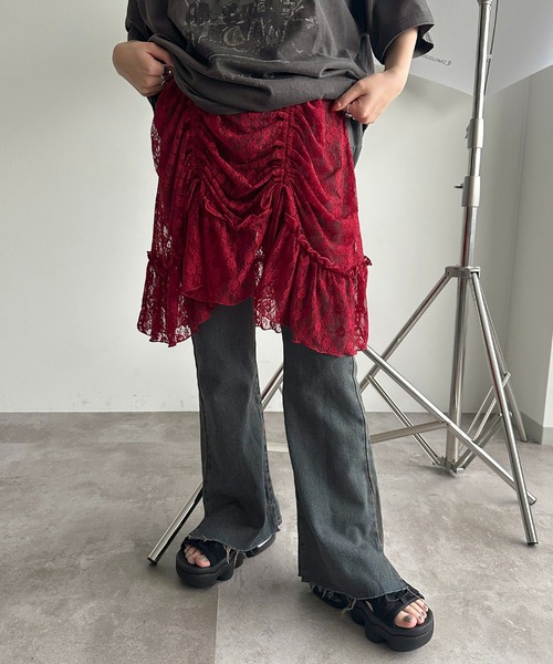 apres jour mignon（アプレジュールミニョン）の「アソートドロストキャミチュニック【ZOZOTOWN限定アイテム】（チュニック・レディース・オフホワイト/ブラック/レッド/ブラック系その他/ブラック系その他2/ホワイト系その他/グレー系その他/ブラウン系その他/ダークブラウン/チャコールグレー/ライトベージュ・フリー/X-LARGE）」の15枚目の写真