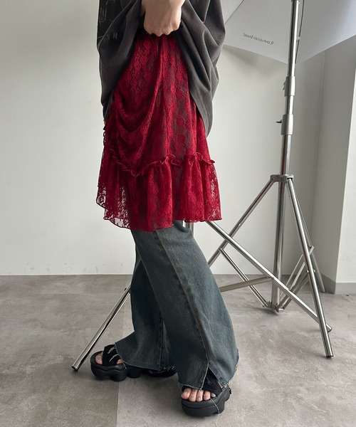 apres jour mignon（アプレジュールミニョン）の「アソートドロストキャミチュニック【ZOZOTOWN限定アイテム】（チュニック・レディース・オフホワイト/ブラック/レッド/ブラック系その他/ブラック系その他2/ホワイト系その他/グレー系その他/ブラウン系その他/ダークブラウン/チャコールグレー/ライトベージュ・フリー/X-LARGE）」の13枚目の写真