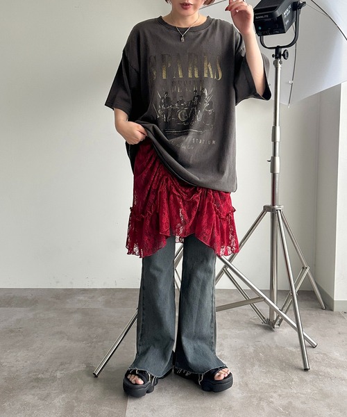 apres jour mignon（アプレジュールミニョン）の「アソートドロストキャミチュニック【ZOZOTOWN限定アイテム】（チュニック・レディース・オフホワイト/ブラック/レッド/ブラック系その他/ブラック系その他2/ホワイト系その他/グレー系その他/ブラウン系その他/ダークブラウン/チャコールグレー/ライトベージュ・フリー/X-LARGE）」の12枚目の写真