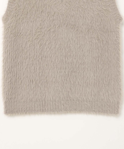 andme（アンドミー）の「【新色追加】起毛フェザーVネックニットベスト（ベスト・レディース・グレー/オフホワイト/ブラック/グレイッシュベージュ/チャコールグレー・F(M)）」の18枚目の写真