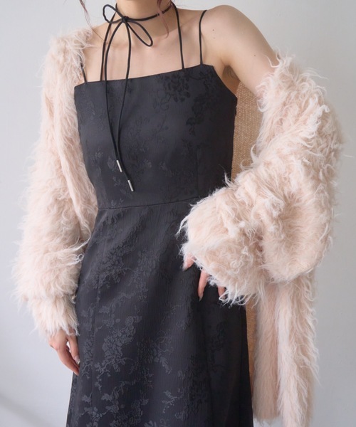 mellowneon（メロウネオン）の「ジャガードダブルストラップキャミワンピース（ワンピース・レディース・ブラック/アイボリー/グレー・SMALL/MEDIUM）」の13枚目の写真