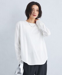 green label relaxing | ラウンドヘム スムース ロングスリーブ プルオーバー カットソー(Tシャツ/カットソー)