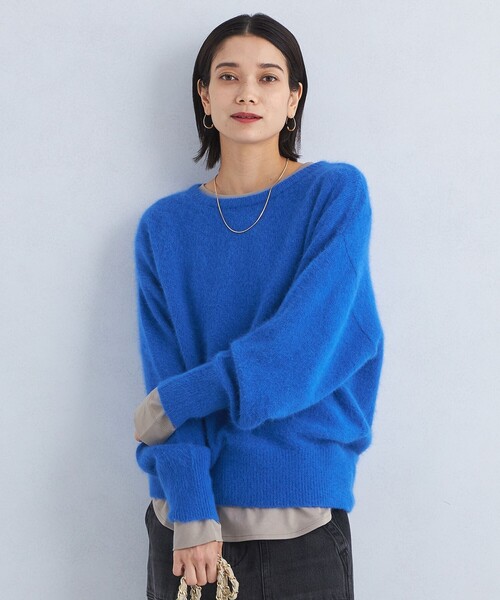 green label relaxing（グリーンレーベルリラクシング）の「ラウンドヘム スムース ロングスリーブ プルオーバー カットソー（Tシャツ/カットソー・レディース・その他1/モカ/オフホワイト/ブラック・FREE）」の6枚目の写真