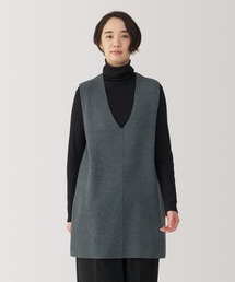 無印良品 | 婦人 洗えるミラノリブ編みロングベスト(ベスト)
