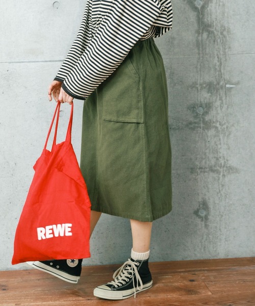 PAR ICI（パーリッシィ）の「ミリタリーフランネル ギャザースカート（スカート・レディース・カーキ/ネイビー・FREE）」の4枚目の写真