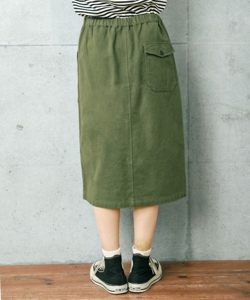 PAR ICI（パーリッシィ）の「ミリタリーフランネル ギャザースカート（スカート・レディース・カーキ/ネイビー・FREE）」の17枚目の写真