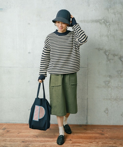 PAR ICI（パーリッシィ）の「ミリタリーフランネル ギャザースカート（スカート・レディース・カーキ/ネイビー・FREE）」の11枚目の写真