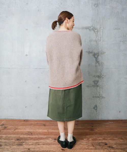 PAR ICI（パーリッシィ）の「ミリタリーフランネル ギャザースカート（スカート・レディース・カーキ/ネイビー・FREE）」の14枚目の写真