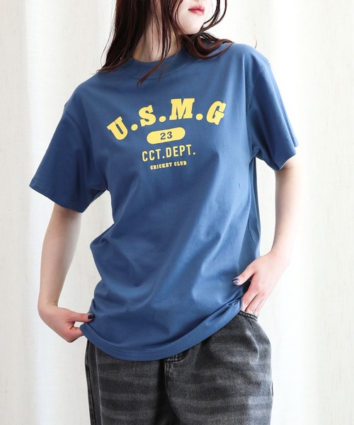 aimoha(アイモハ)の「プリントTシャツ (SS)(Tシャツ/カットソー・レディース・グレー/ネイビー/ブラック/ホワイト・SMALL/MEDIUM/LARGE/X-LARGE)」の4枚目の写真