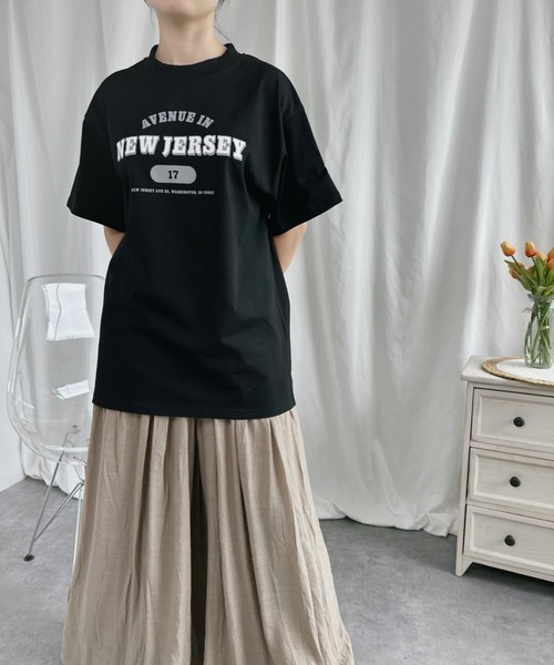 aimoha(アイモハ)の「プリントTシャツ (SS)(Tシャツ/カットソー・レディース・グレー/ネイビー/ブラック/ホワイト・SMALL/MEDIUM/LARGE/X-LARGE)」の10枚目の写真