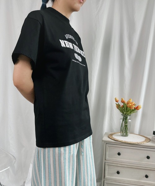 aimoha(アイモハ)の「プリントTシャツ (SS)(Tシャツ/カットソー・レディース・グレー/ネイビー/ブラック/ホワイト・SMALL/MEDIUM/LARGE/X-LARGE)」の15枚目の写真