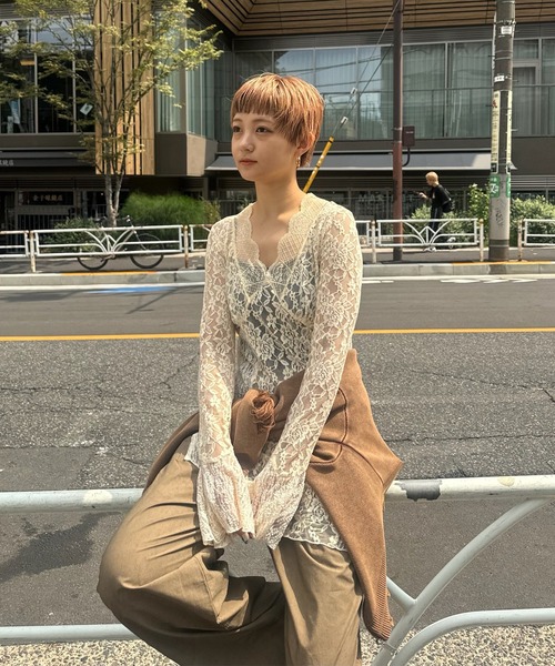 トップス COMBINATION LACE TOP COMBINATION LACE TOP