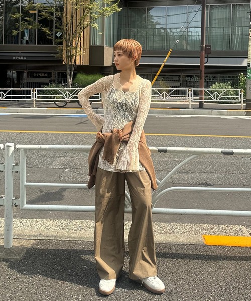 COMBINATION LACE TOP（Tシャツ/カットソー）｜Ameri（アメリ