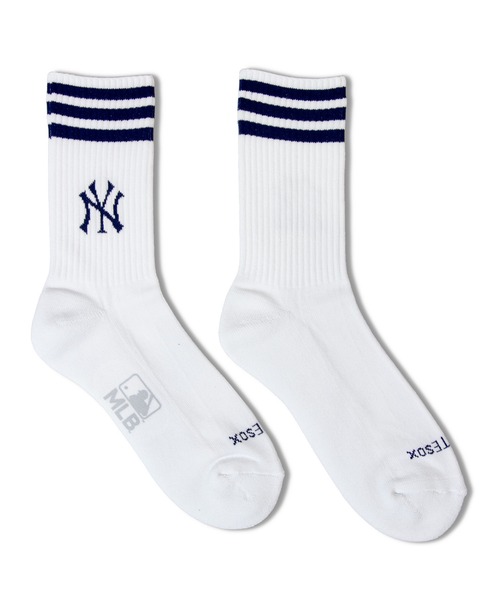 MLB（メジャーリーグベースボール）の「MLB LINE SOCKS（ソックス/靴下・メンズ・ロイヤルブルー/ネイビー・M/L）」の3枚目の写真