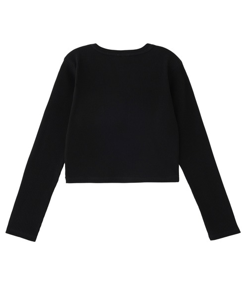 X-girl(エックスガール)の「OVAL LOGO L/S TOP(Tシャツ/カットソー・レディース・ブラウン/ホワイト/ブラック/マルチ・S/M)」の5枚目の写真