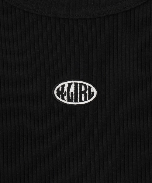 X-girl(エックスガール)の「OVAL LOGO L/S TOP(Tシャツ/カットソー・レディース・ブラウン/ホワイト/ブラック/マルチ・S/M)」の7枚目の写真