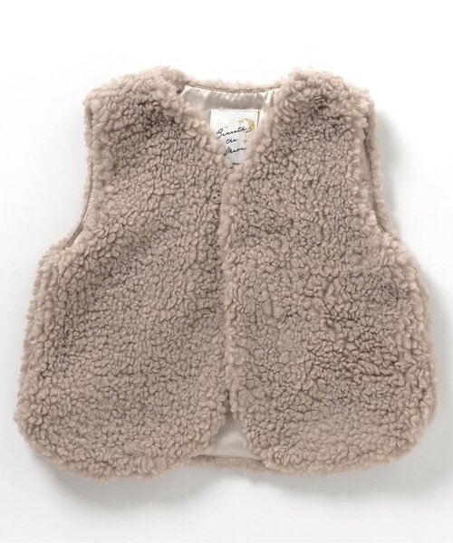 apres les cours（アプレレクール）の「ベビーボアベスト（その他ベビーウェア・キッズ・ベージュ/アイボリー・80）」の3枚目の写真