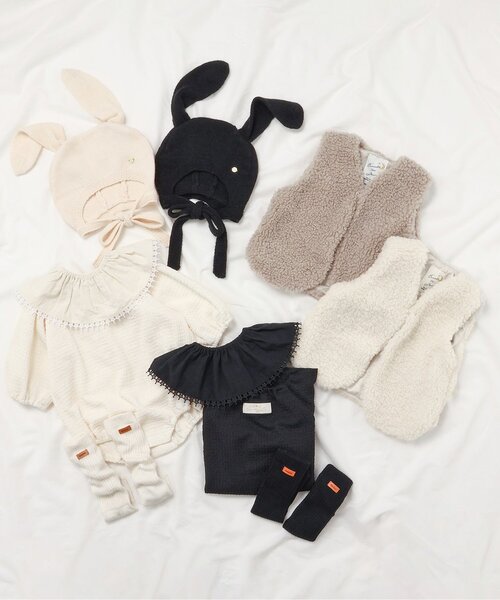 apres les cours（アプレレクール）の「ベビーボアベスト（その他ベビーウェア・キッズ・ベージュ/アイボリー・80）」の6枚目の写真