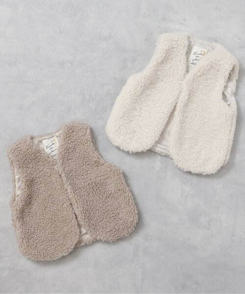 apres les cours（アプレレクール）の「ベビーボアベスト（その他ベビーウェア・キッズ・ベージュ/アイボリー・80）」の13枚目の写真