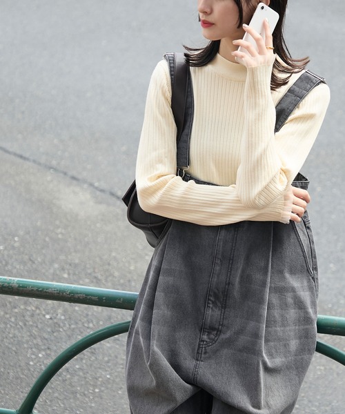 forksy.（フォルクシー）の「【forksy.】＜エブリデイシリーズ＞シアーフリルカフスリブニットプルオーバー（ニット/セーター・レディース・ブラック系/ブラック/アイボリー/グレー/ネイビー系/ミント/ネイビー/ブルー系/モカ/マスタード/ブラック系1/ブラウン/レッド/オフホワイト/ブルー/ブラック系2/レッド系・FREE）」の18枚目の写真