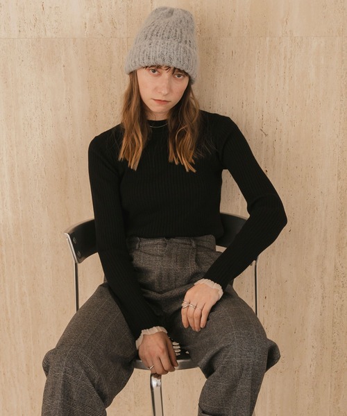 新品タグ付き シアーカフスリブニット+異素材フリルショルダージャンスカ セット 白宮みずほさんコラボ】フリルショルダージャンスカ | NATURAL BEAUTY