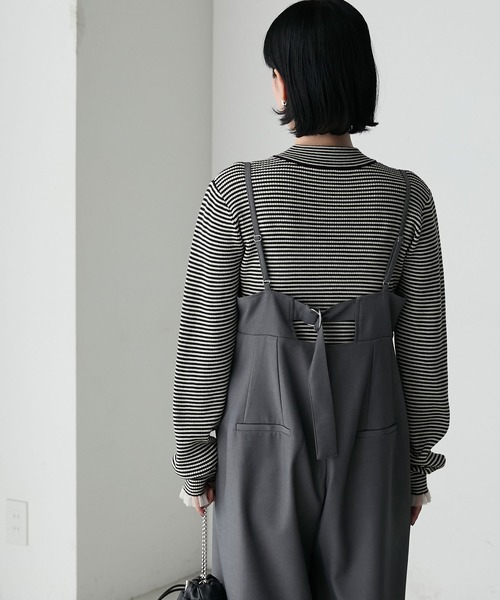 初夏の大人可愛いブリザリース forksy.】エブリデイシアーフリルカフスリブニットプルオーバー forksy