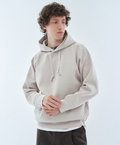 ESTNATION（エストネーション）の「ESTNATION / ECOポリ ミラノリブフーディー（ニット/セーター・メンズ・ボルドー/ライトベージュ/ブラック・MEDIUM/X-LARGE/LARGE）」の3枚目の写真