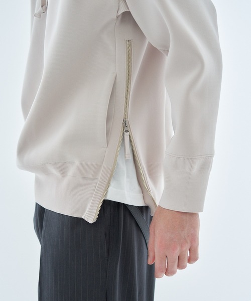 ESTNATION（エストネーション）の「ESTNATION / ECOポリ ミラノリブフーディー（ニット/セーター・メンズ・ボルドー/ライトベージュ/ブラック・MEDIUM/X-LARGE/LARGE）」の13枚目の写真