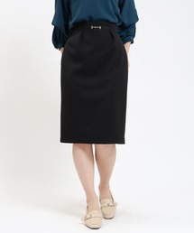 ウール調ビット付きタイトスカート