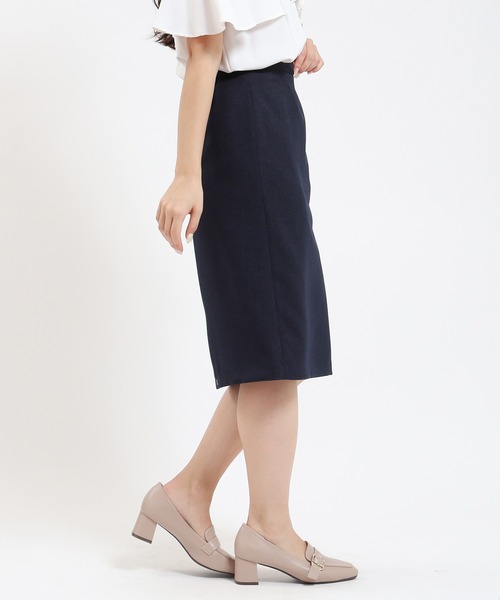 TRUDEA（トルディア）の「ウール調ビット付きタイトスカート（スカート・レディース・ブラック/ベージュ/ネイビー/ライトグレー・SMALL/MEDIUM/LARGE）」の6枚目の写真