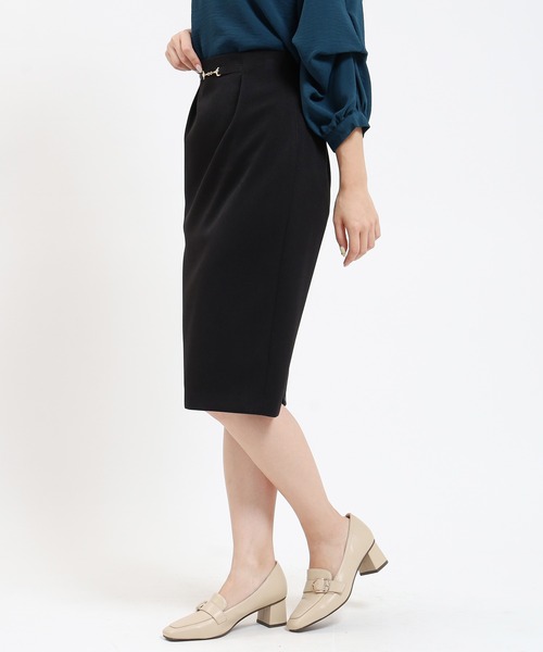 TRUDEA（トルディア）の「ウール調ビット付きタイトスカート（スカート・レディース・ブラック/ベージュ/ネイビー/ライトグレー・SMALL/MEDIUM/LARGE）」の10枚目の写真