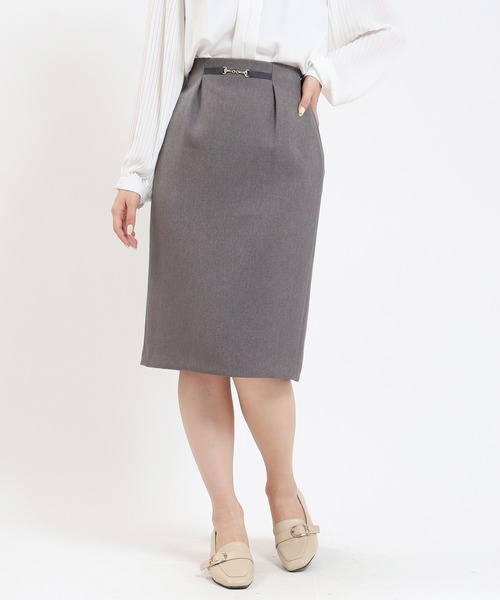 TRUDEA（トルディア）の「ウール調ビット付きタイトスカート（スカート・レディース・ブラック/ベージュ/ネイビー/ライトグレー・SMALL/MEDIUM/LARGE）」の21枚目の写真