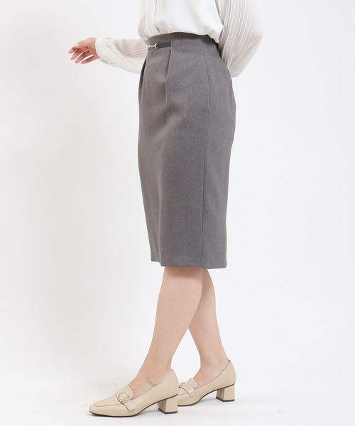 TRUDEA（トルディア）の「ウール調ビット付きタイトスカート（スカート・レディース・ブラック/ベージュ/ネイビー/ライトグレー・SMALL/MEDIUM/LARGE）」の22枚目の写真