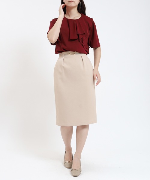 TRUDEA（トルディア）の「ウール調ビット付きタイトスカート（スカート・レディース・ブラック/ベージュ/ネイビー/ライトグレー・SMALL/MEDIUM/LARGE）」の19枚目の写真