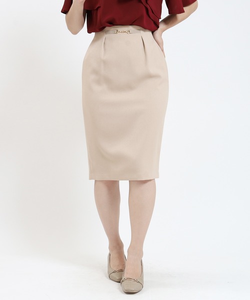 TRUDEA（トルディア）の「ウール調ビット付きタイトスカート（スカート・レディース・ブラック/ベージュ/ネイビー/ライトグレー・SMALL/MEDIUM/LARGE）」の16枚目の写真