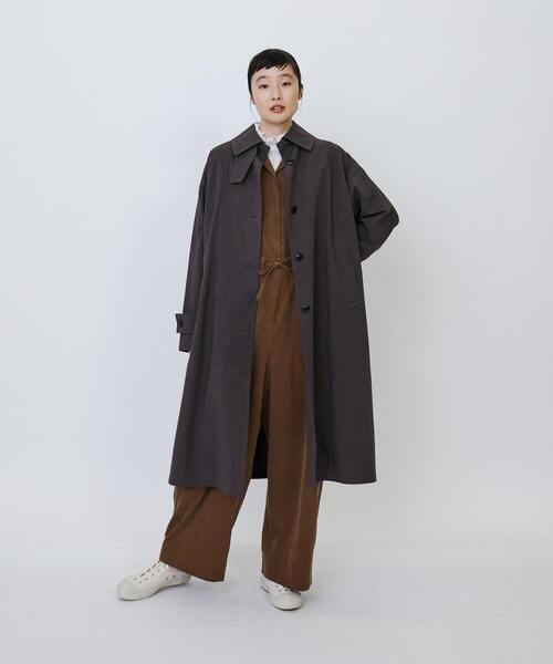 LOISIR（ロワズィール）の「コットン細コールオールインワン（つなぎ/オールインワン・レディース・ブルーグリーン/ブラウン・FREE）」の3枚目の写真