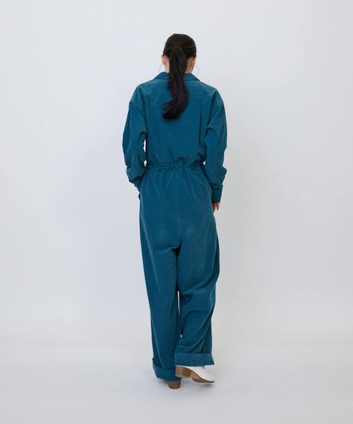 LOISIR（ロワズィール）の「コットン細コールオールインワン（つなぎ/オールインワン・レディース・ブルーグリーン/ブラウン・FREE）」の15枚目の写真