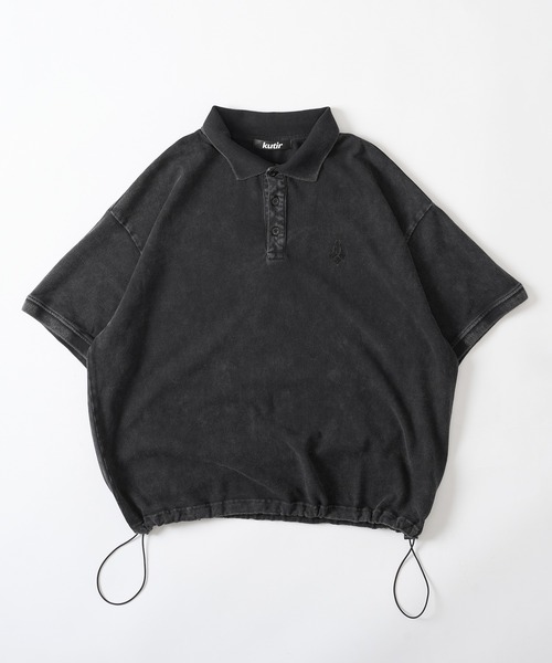 kutir(クティール)の「【低身長だからカッコよく着こなせるアイテム】ヴィンテージライクポロシャツ(ポロシャツ・メンズ・ブラウン/ブラック・MEDIUM/SMALL)」の2枚目の写真