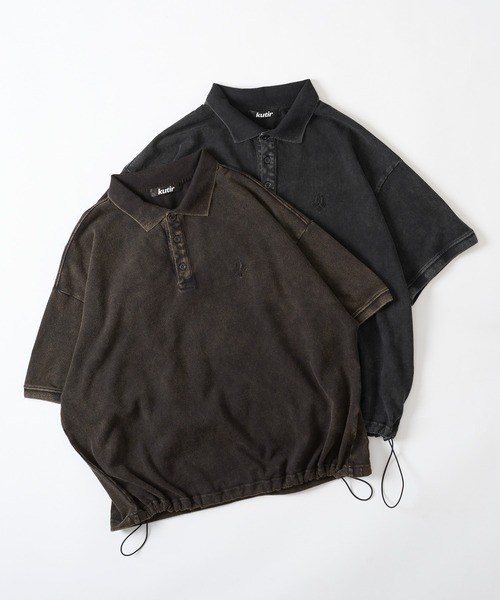 kutir(クティール)の「【低身長だからカッコよく着こなせるアイテム】ヴィンテージライクポロシャツ(ポロシャツ・メンズ・ブラウン/ブラック・MEDIUM/SMALL)」の7枚目の写真